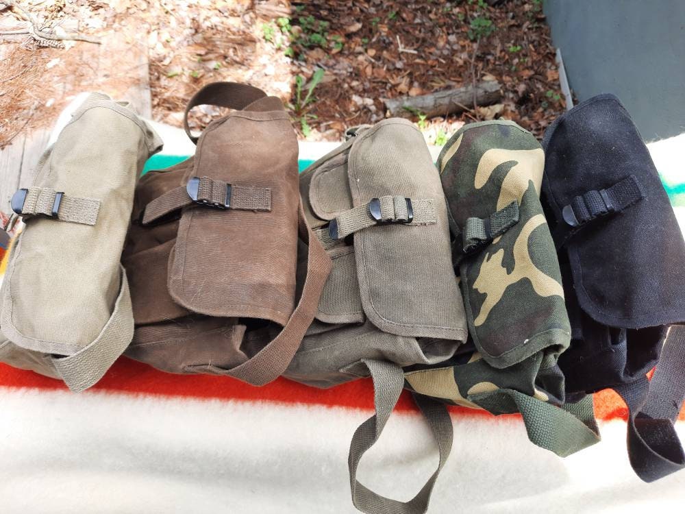 Waxed canvas shoulder bag